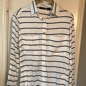 Tunic button down stripped dress